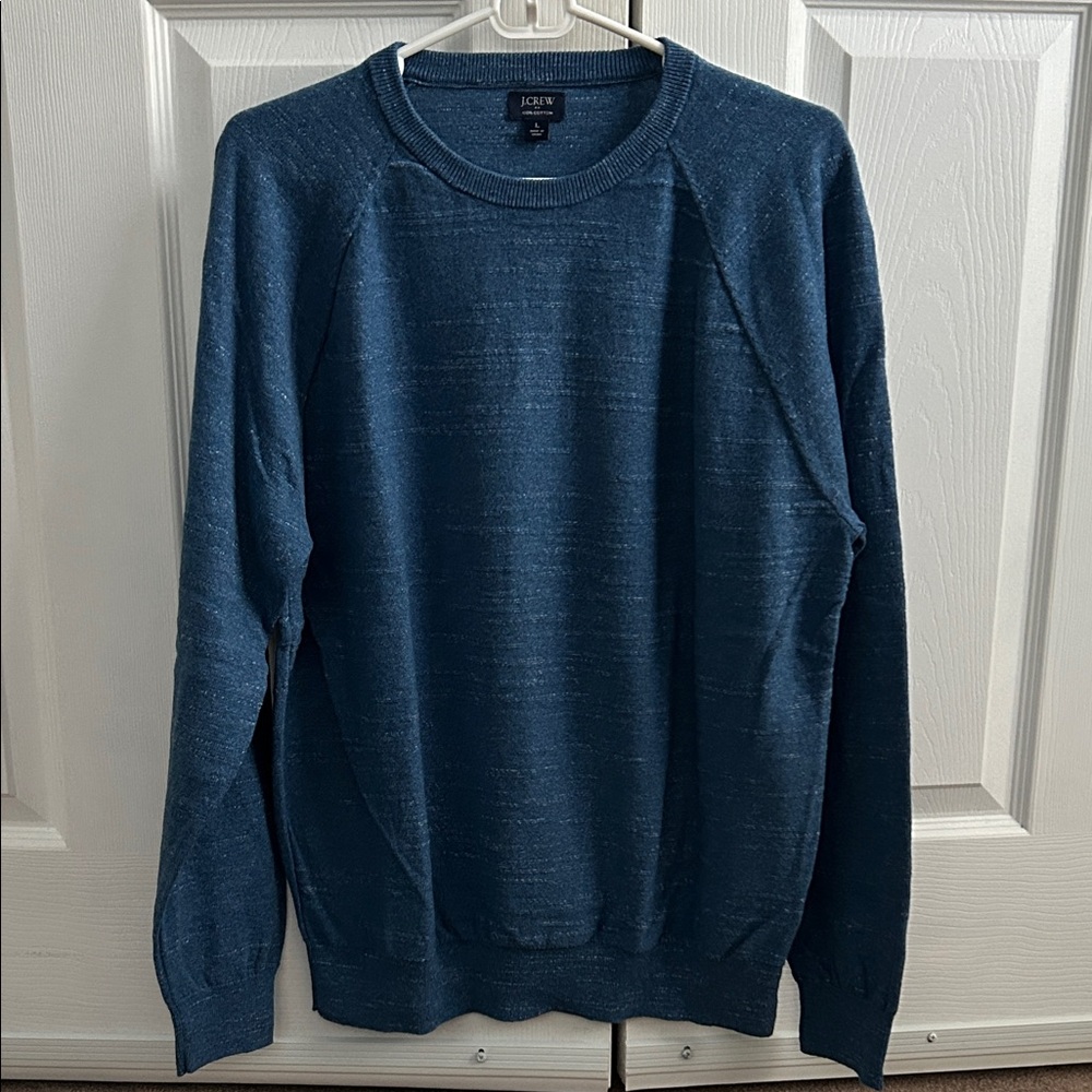 J. Crew Men's Deep Blue Crewneck Sweater